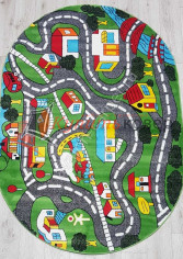 Ковер в детскую комнату Kids S0086A OVAL GREEN / GREEN Ковер в детскую комнату Kids S0086A OVAL GREEN / GREEN