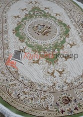 Ковер на пол LORA 09005A — YESIL / YESIL oval Ковер на пол LORA 09005A — YESIL / YESIL oval