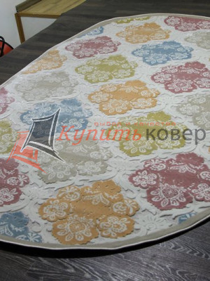 Ковер на пол TOPKAI 0020A — BEIGE / BEIGEовал Ковер на пол TOPKAI 0020A — BEIGE / BEIGEовал