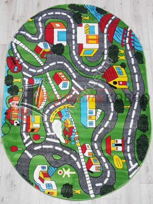 Ковер в детскую комнату Kids S0086A OVAL GREEN / GREEN Ковер в детскую комнату Kids S0086A OVAL GREEN / GREEN