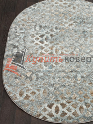 Ковер на пол D563 — BEIGE-BLUE — Овал Ковер на пол D563 — BEIGE-BLUE — Овал