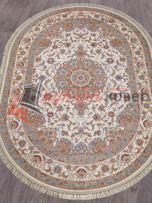 Ковер D158 — CREAM-BLUE — Овал — коллекция ARAVIA Ковер D158 — CREAM-BLUE — Овал — коллекция ARAVIA
