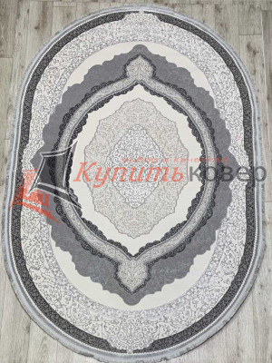 Ковер AMBER 36845A OVAL L.GREY / L.GREY Ковер AMBER 36845A OVAL L.GREY / L.GREY