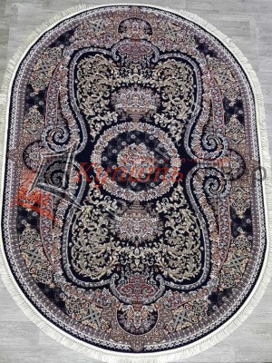 Ковер на пол 7733 OVAL LACIVERT / LACIVERT Ковер на пол 7733 OVAL LACIVERT / LACIVERT